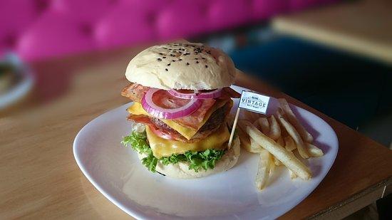 Vintage Beer and Burguer